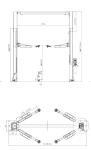 Two Post Hydraulic Car Lifting Machine With Clear Floor Manual Lock