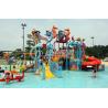Buy cheap Commercial Water Park Equipment Kids Water Playground For 50 Riders , Anti UV and Safety from wholesalers