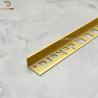 Buy cheap Gold 12mmx2.5m aluminium tile corner trim Brushed Chrome L Shape from wholesalers
