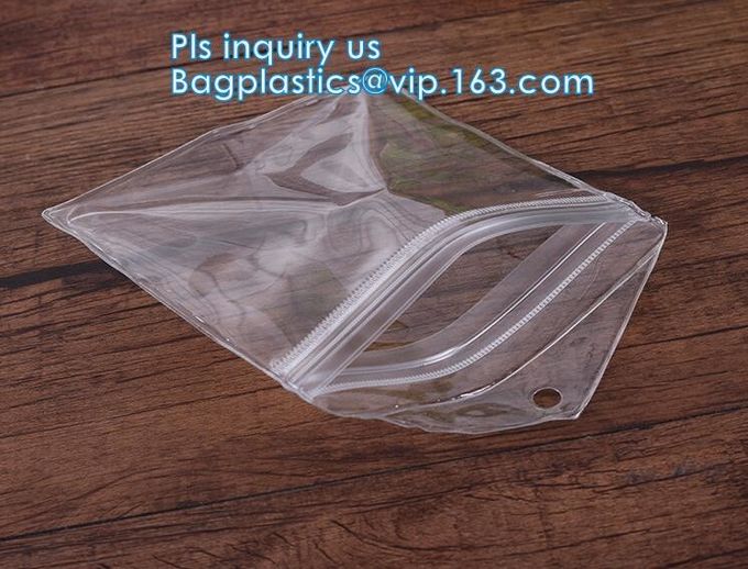 Cosmetic K Clear Bubble Bags/Hot Sale Slider Zipper Bag, Slider Hook Hanging Zipper Bag, Slider Zipper PVC Pencil 8