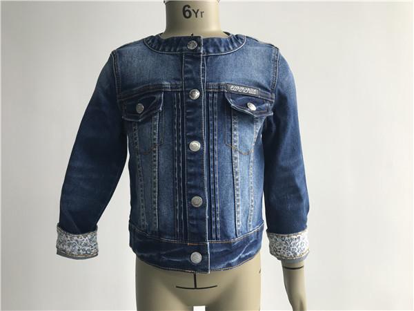 Buy cheap Popular Kids Denim Jacket / Collarless Medium Wash Denim Jacket TW78605 from wholesalers