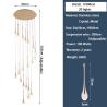 Buy cheap Modern staircase chandelier for living room crystal loft long hanging lamp guzhen lighting(WH-NC-61) from wholesalers