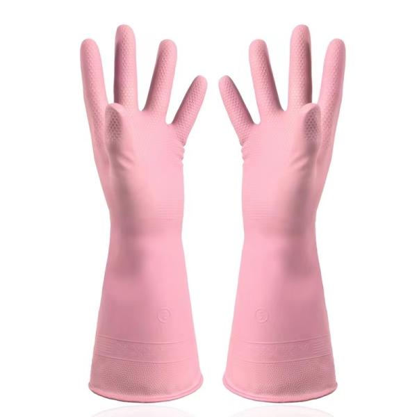 Buy cheap Morande Red Latex Household Glove Flocked Lining Kitchen Chemical Resistant Latex Gloves from wholesalers