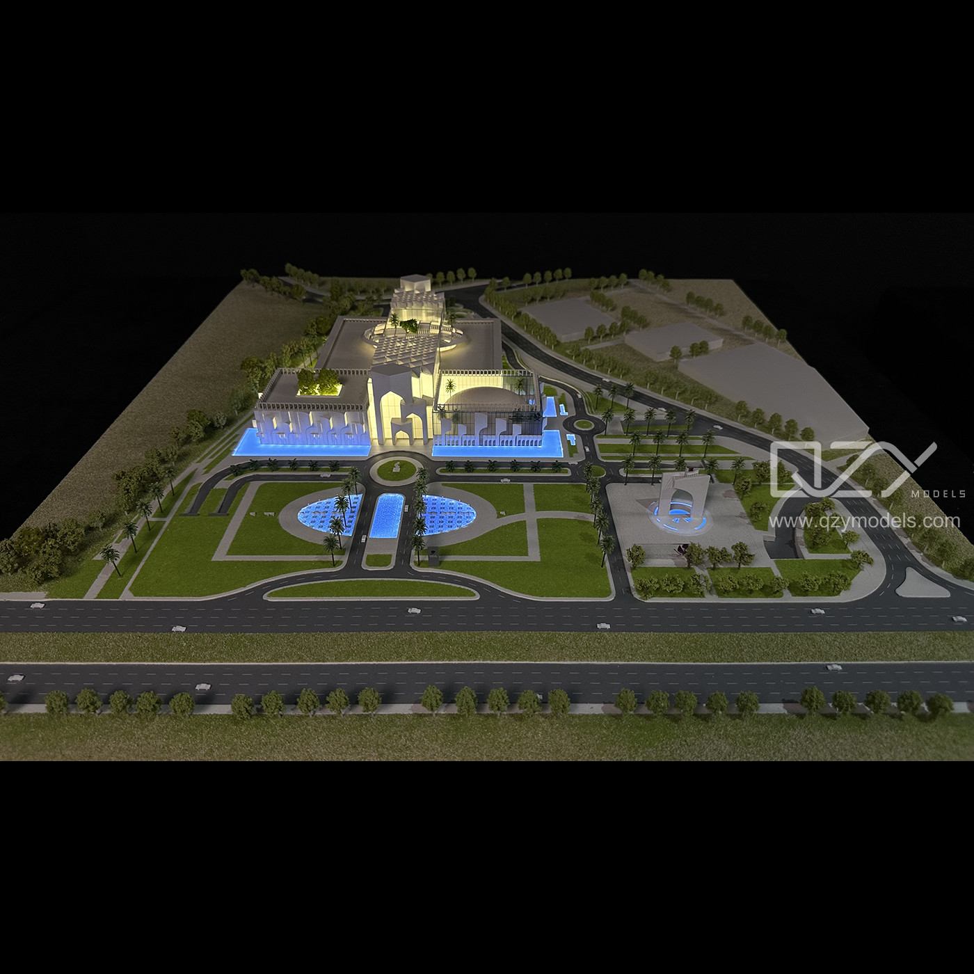 Conceptual Buildings City Planning Model 1/500 Doha Court Complex Project