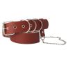 Buy cheap Waistband Ladies Leather Belt Chain Women Punk 3.8cm Alloy Buckle from wholesalers