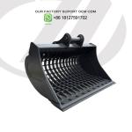 OEM 50*50 mm Mini Excavator Sieve Bucket With Cutting Edge Blades for Sale