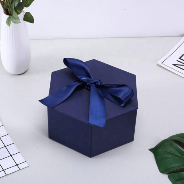 Buy cheap Personalized Cardboard small cosmetic box printing logo gift box with ribbon from wholesalers