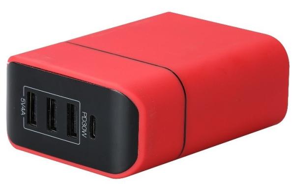 Buy cheap Travel Wall Plug USB Charger With 1PD 45W 3-USB 15W Over Current Protect from wholesalers
