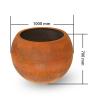 Buy cheap 1000mm Raised Sphere Shaped Outdoor Metal Planter For Shopping Mall from wholesalers