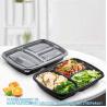 Buy cheap Takeaway Microwavable Plastic Disposable 3 Compartment Bento Food Storage Lunch Boxes / Meal Prep Containers from wholesalers