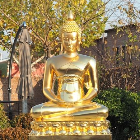 Buy cheap Gilded Bronze Buddha Sculpture outdoor Bronze Buddha Garden Statue For Public Worship from wholesalers