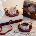 Vintage Afternoon Tea Flower Shaped Tea Cups And Saucers Cappuccino Mug
