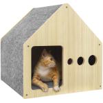 Simple Eco Friendly Wooden Dog House Indoor Wooden Cat Kennel OEM