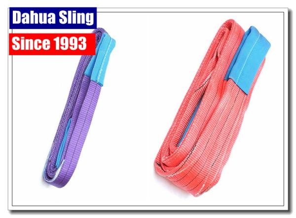 Buy cheap 100 % Polyester Flat Woven Webbing Slings , High Strength Lifting Belt Sling from wholesalers