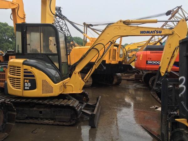 Buy cheap 12V Voltage Used Earth Moving Equipment Komatsu PC55MR With Rubber Track from wholesalers