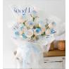 Buy cheap Waterproof and simple flower bouquet wrapping paper, white English flower wrapping paper, floral pearlescent paper, gift and present materials from wholesalers
