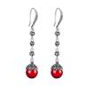 Buy cheap Antique Thai Silver Jewelry Sterling Silver Red Garnet Marcasite Drop Dangle Earring (E12031RED) from wholesalers