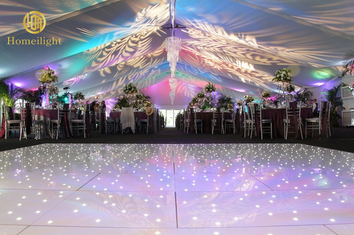 Hot sale Party Wedding Tiles Acrylic Remote White 60*60cm LED Starlit Dance Floor