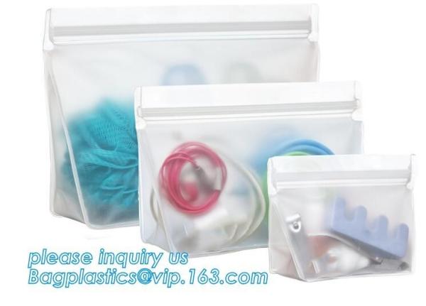 Seal Reusable PEVA Storage Bags ideal For Food Snacks, Lunch Sandwiches, Makeup,