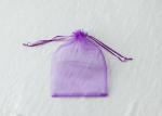 Purple Organza Drawstring Bags With South Korea Silk For Wedding Party