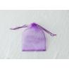 Buy cheap Purple Organza Drawstring Bags With South Korea Silk For Wedding Party from wholesalers