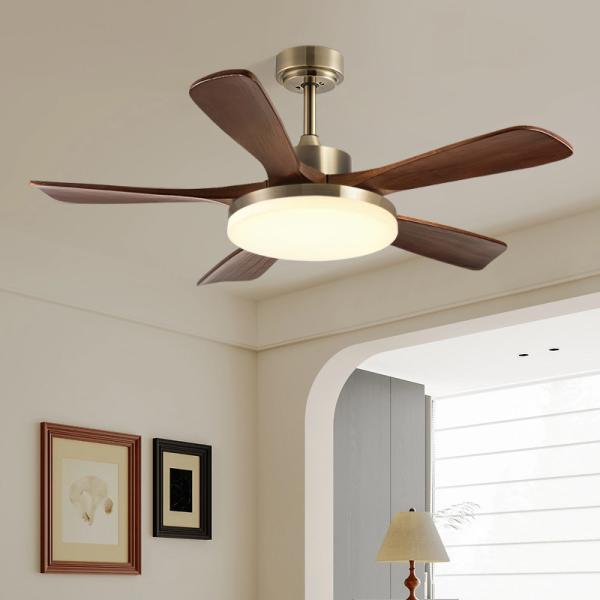 Buy cheap Best Selling 56-Inch Modern Ceiling Fan with Light 5 Blades Black/White for Living Room Remote Control Iron Body DC Motor from wholesalers
