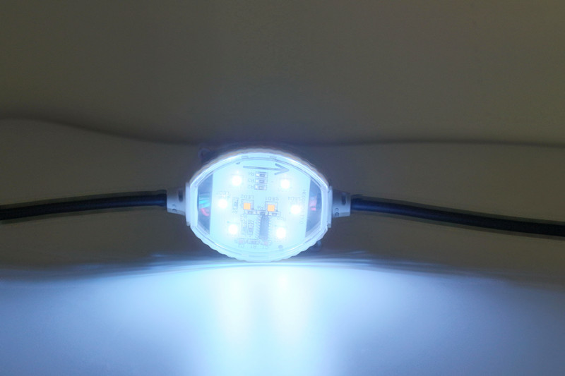 24V 60mm IP65 RGBW LED Pixel Angle 120° 1.5W Working Voltage DC24V Matrial PC Shell