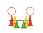 Outdoor Exercising Cone Football Marker Soccer Sport Marker Cones With Holes PP