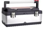 590 * 280 * 265 MM ABS Stainless Steel Hand Trolley Case 2 Chrome Latches With