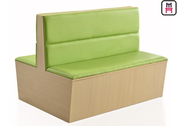 Buy cheap 2 Channles Back Wood Restaurant Booth , Double Face Upholstered Banquette Seating from wholesalers