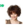 Buy cheap Curly None Lace Brown Colored Short Synthetic Wigs 130% Density from wholesalers