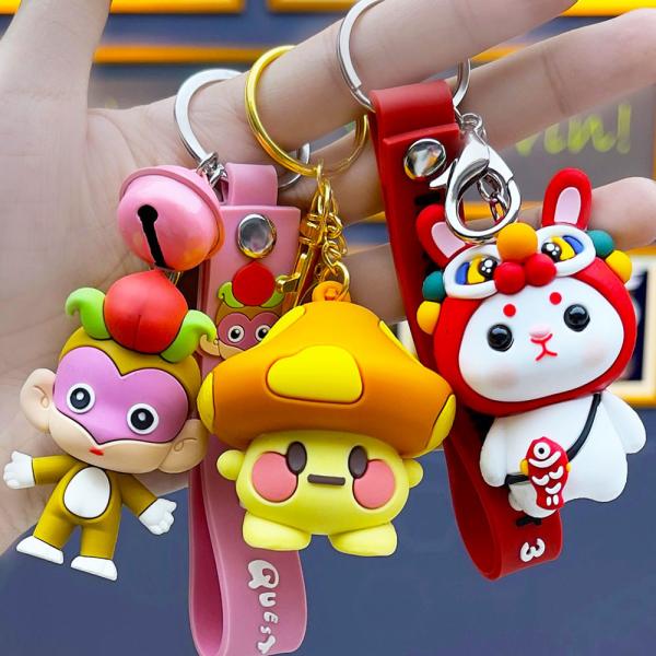 Buy cheap Custom Pvc Keyrings 3D Silicone Kawaii Cartoon Anime Rubber Keychain from wholesalers