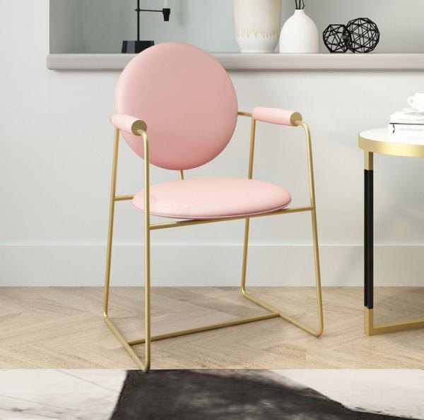 Buy cheap Leisure Modern Golden Stainless Steel Dining Chair Sofa chair for Living Room from wholesalers