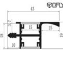 Laminate Aluminium LED Profile Light Channel 43*19mm Surface Mounted