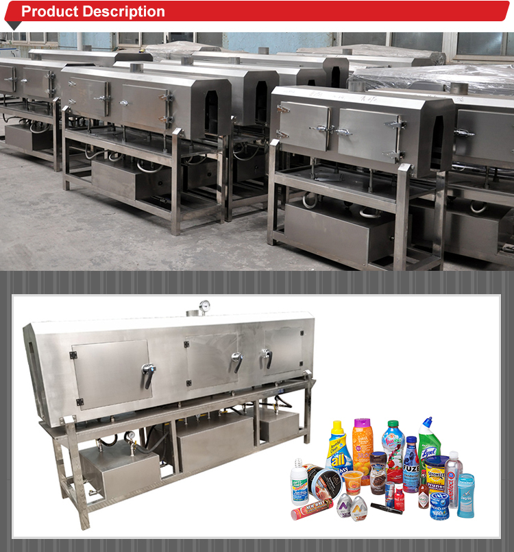Stainless Steel Steam Shrink Tunnel CE Certificate For PVC Sleeve Label