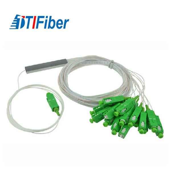 Buy cheap 1X8 1x16 Tube Steel Fiber Optic Splitter 2.0mm Cable SC/APC PC UPC Connector from wholesalers