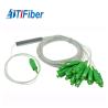 Buy cheap 1X8 1x16 Tube Steel Fiber Optic Splitter 2.0mm Cable SC/APC PC UPC Connector from wholesalers