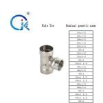Tee Shape V Press Fittings Carbon Steel Nickel White Surface Polishing