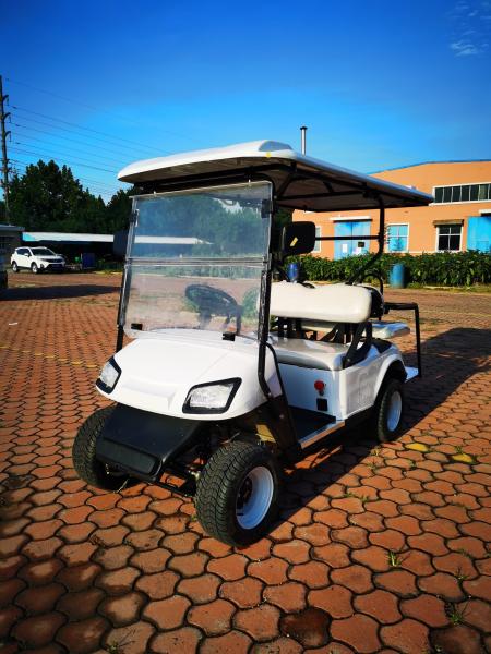 White Classic 4 Seater Electric Golf Cart Customized With Colors And Logos With