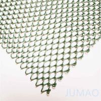 Buy cheap Green Glavanized Stainless Steel Metal Mesh Curtains Coil Drapery product