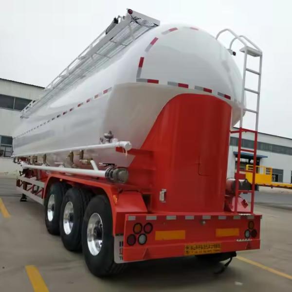 Carbon Steel 3 Axles W Type 2-3 Compartment Customized Hual 60T Flour Tank