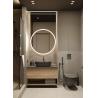 Buy cheap Retro Black Customized Bathroom Tailored Modern Bathroom Cabinet With Towel Racks from wholesalers