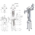 Max.operating pressure 6.0bar 87psi Bag In Bag Out Filter Housing