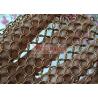 Buy cheap Brass / Copper Hand Woven Ring Mesh Drapes For Wall Decoration And Curtain from wholesalers
