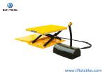 Yellow 860mm 1000KG Low Profile Scissor Lift Table For Pallet Leveling