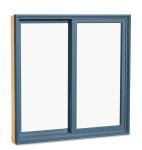 Wood Grain Aluminum Sliding Window Double Glazed Wind Resistance