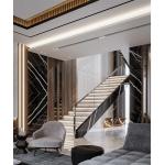 Australian Standard Modern Interior Staircase With Led Marble