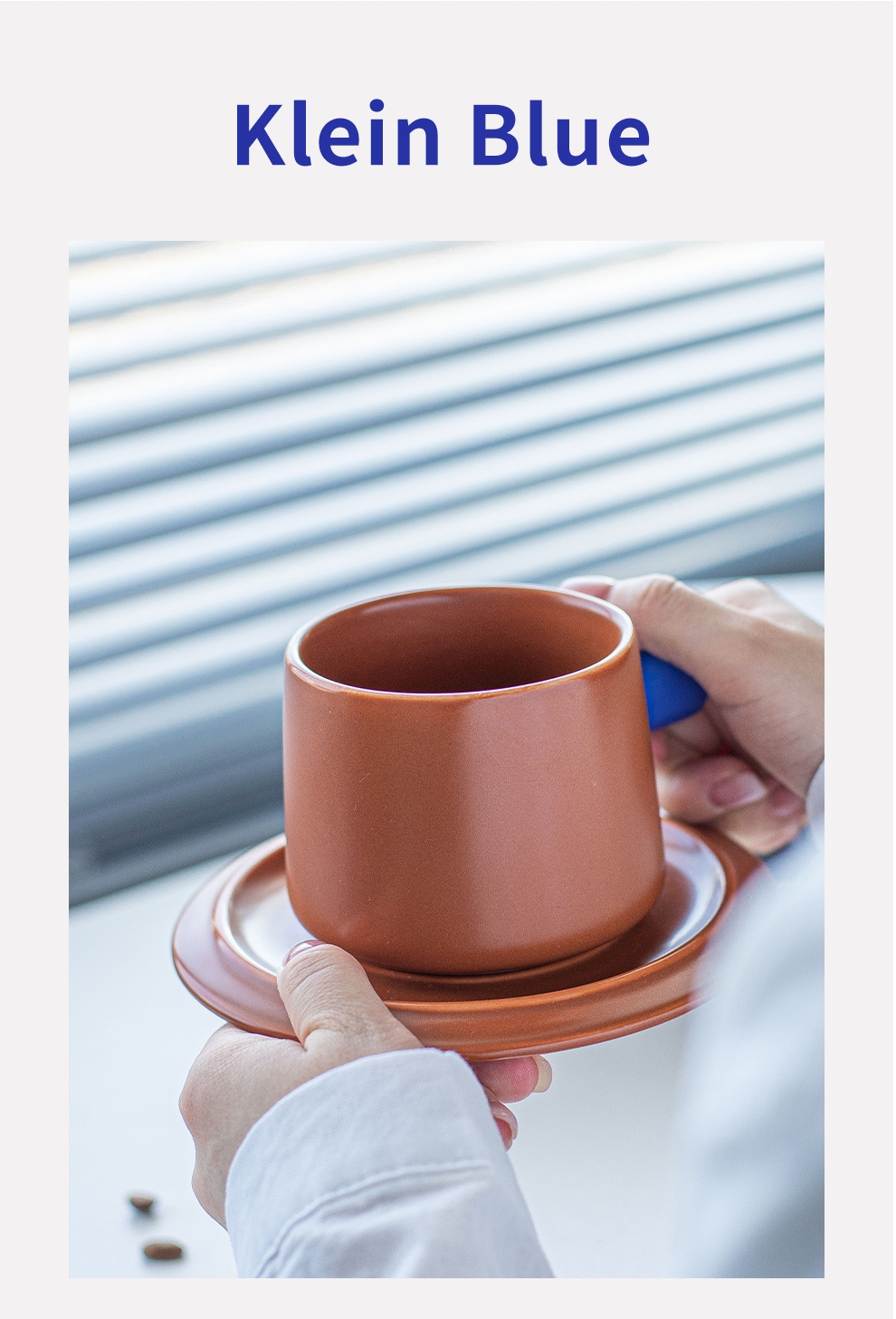 Klein Solid Colors Ceramic Cup Set Simple Cappuccino And Tea Cups For Business Gifts