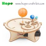 Buy cheap Science Earth Moon and Sun Solar  Moving Orbit Experiment Wooden Color Model Toys Kids DIY Toys STEM astronomy Education from wholesalers