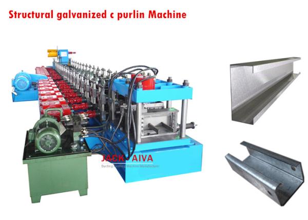 C Steel Purlin Roll Forming Machine, structural galvanized c channel steel c